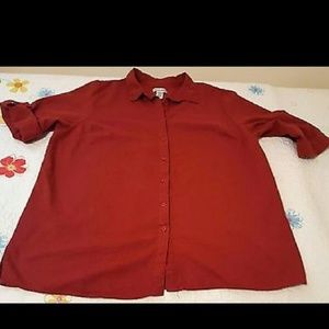 Button Down 3/4 Length Shirt